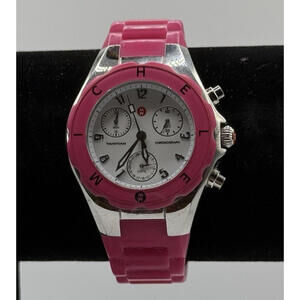 JellyBean Wristwatch Michele MWW12D000003 Pink Strap White Dial Quartz